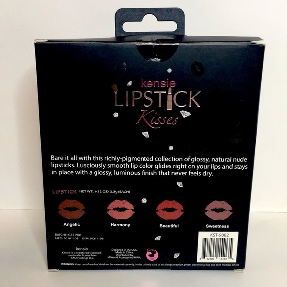 3 for $35 Kensie 💎 GLOSSY Lipstick KISSES 💎 X4 - Picture 6 of 6